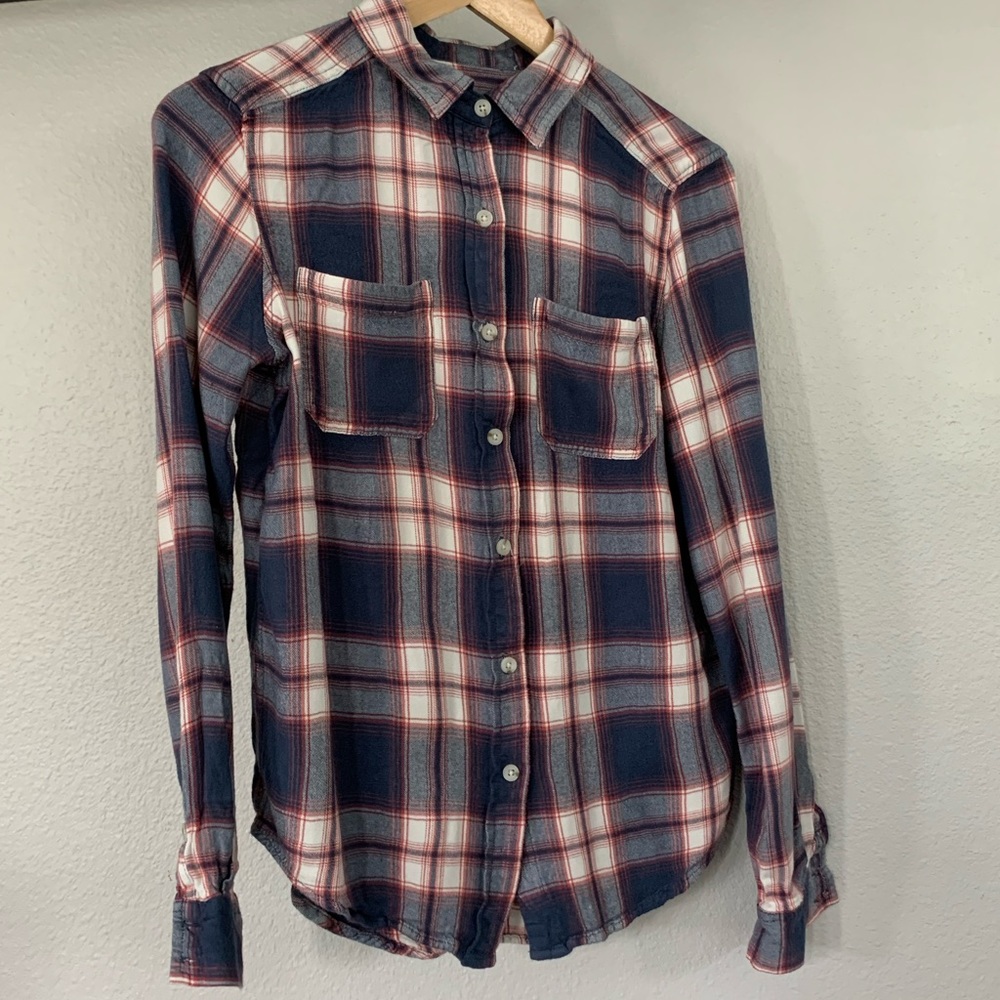 Mossimo Supply Co Plaid Boyfriend Button Down S